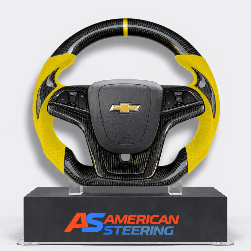2012-2015 Chevrolet Camaro - Carbon Fiber With Leather Steering Wheel