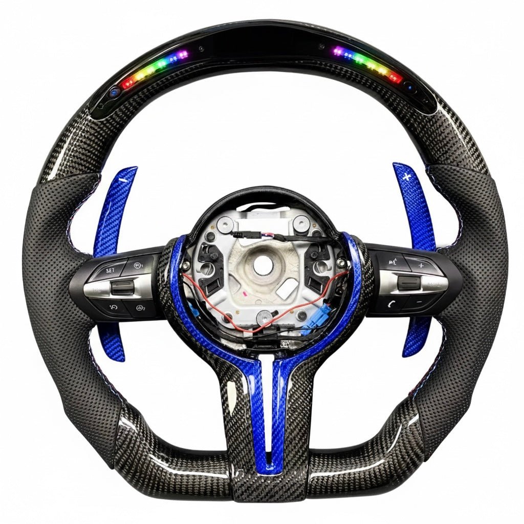 BMW - M Performance Style Carbon Fiber With Led Display Steering Wheel