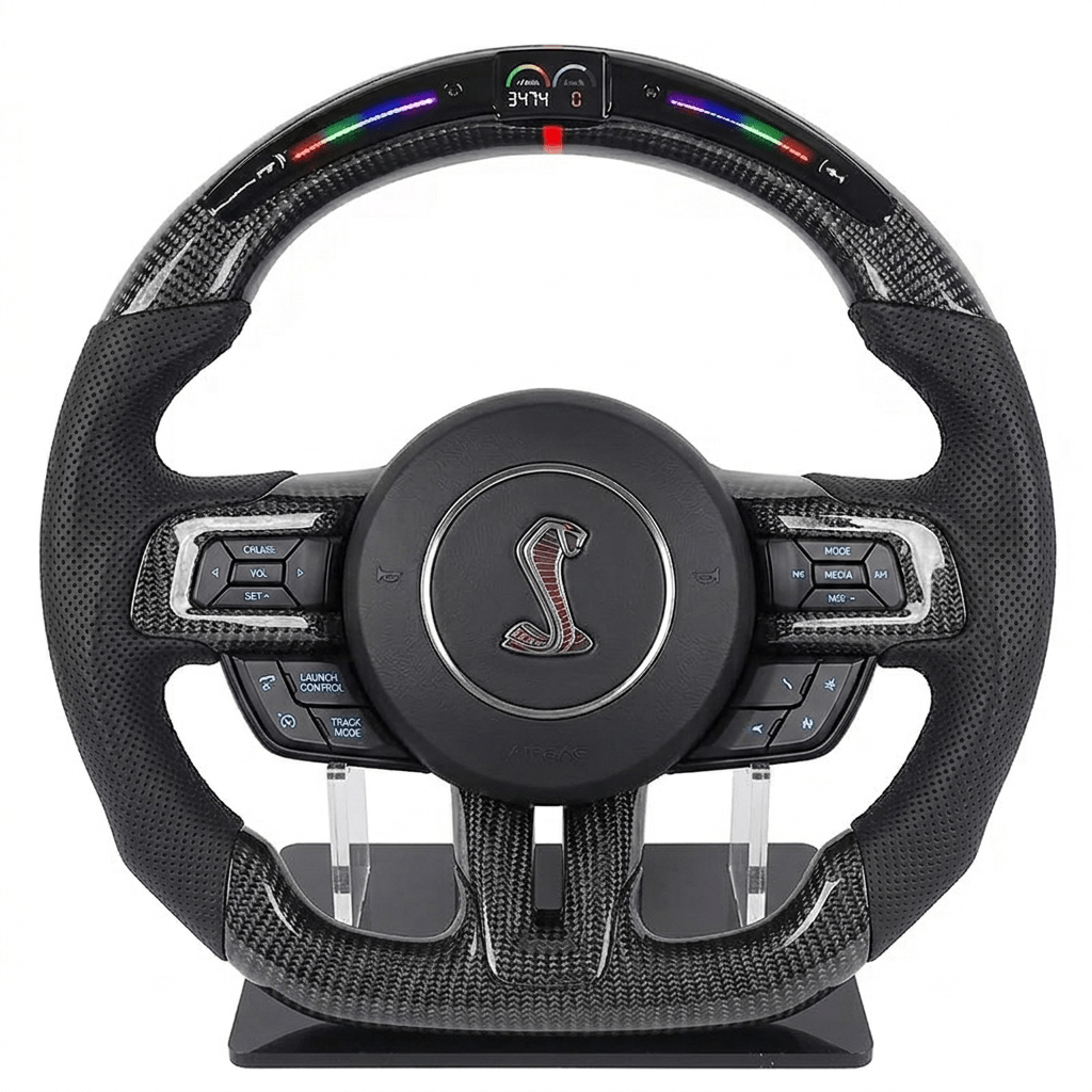 Ford Mustang GT500 - Carbon Fiber Steering Wheel With Led Display