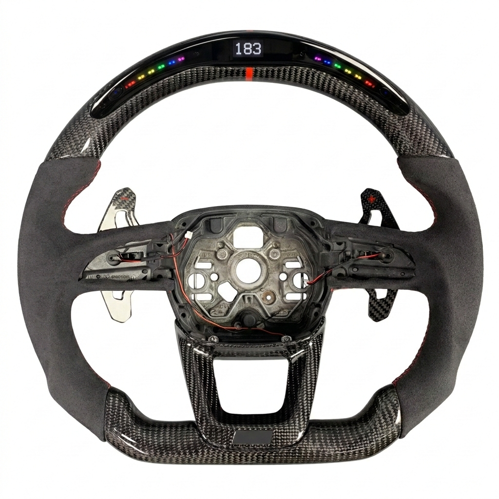 Audi - Carbon Fiber With Led Display Steering Wheel