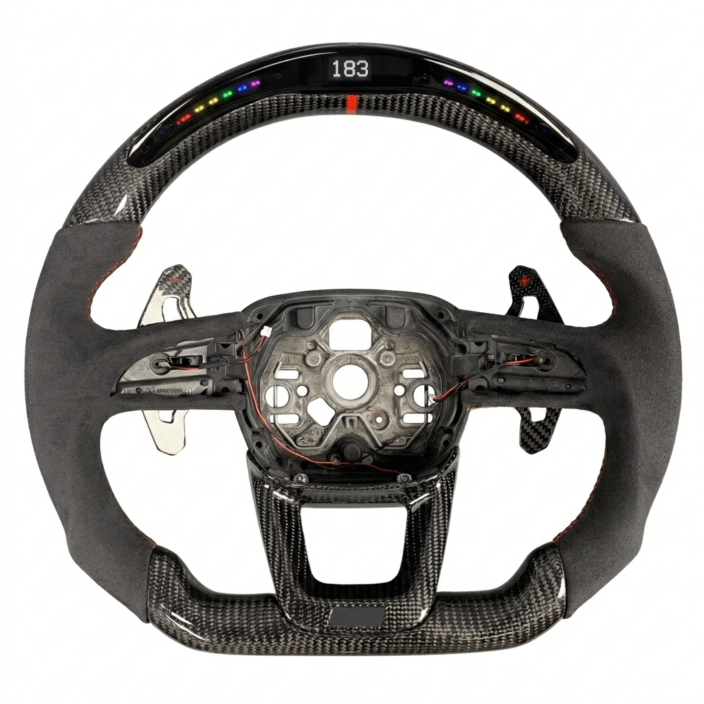 Audi - Carbon Fiber With Led Display Steering Wheel