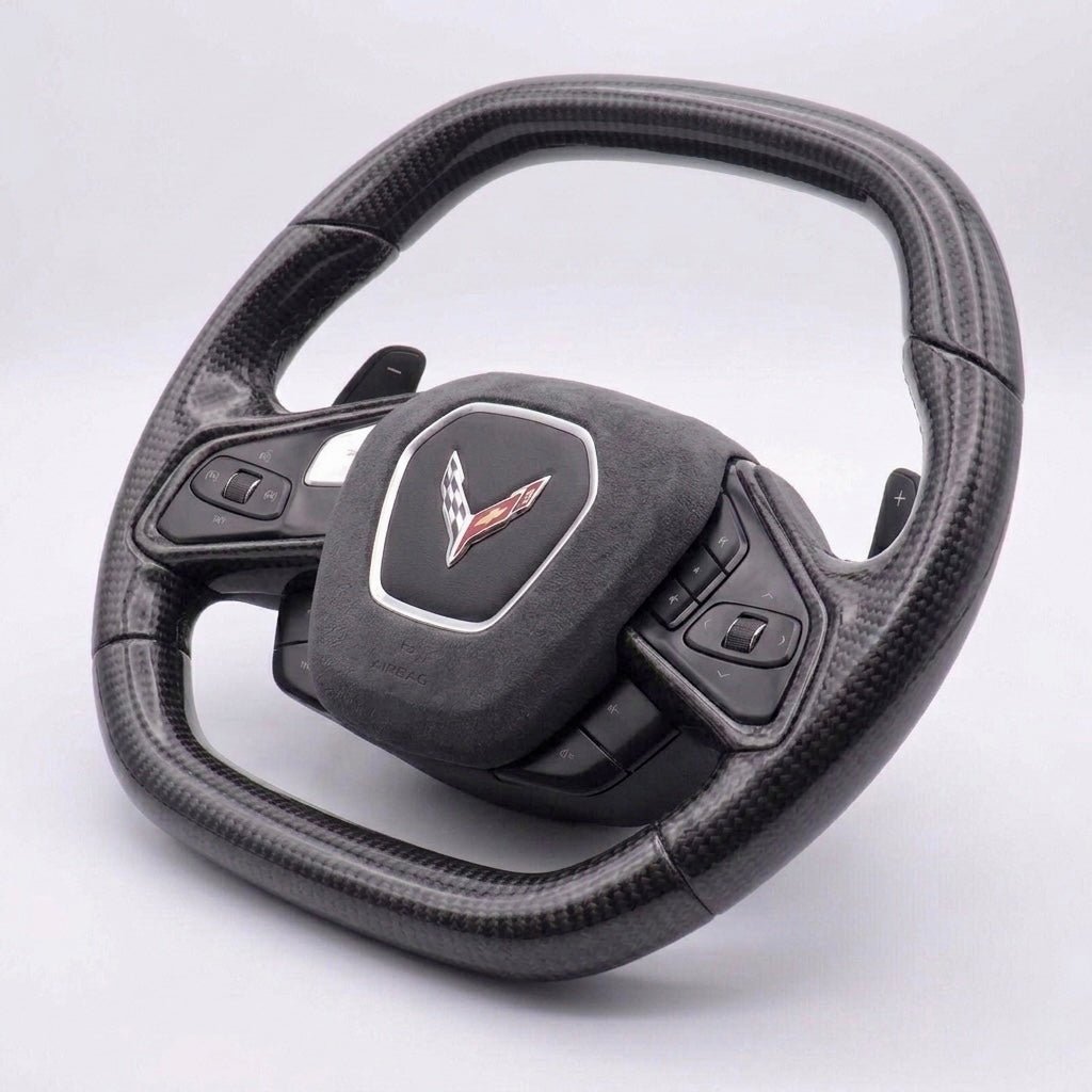 Chevrolet Corvette C8 - Full Carbon Fiber Steering Wheel With Alcantara