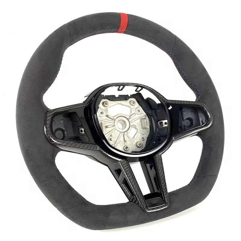 BMW M2 / M3 / M4 / M5 (2020+) – Custom Alcantara Carbon Fiber Steering Wheel
