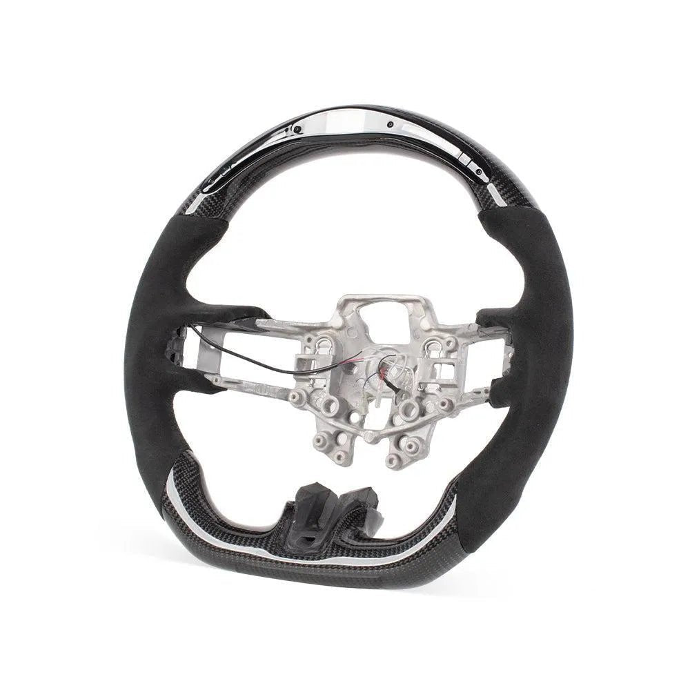 (2015-2017) Ford Mustang - Led Carbon Fiber and Alcantara Steering Wheel - American Steering