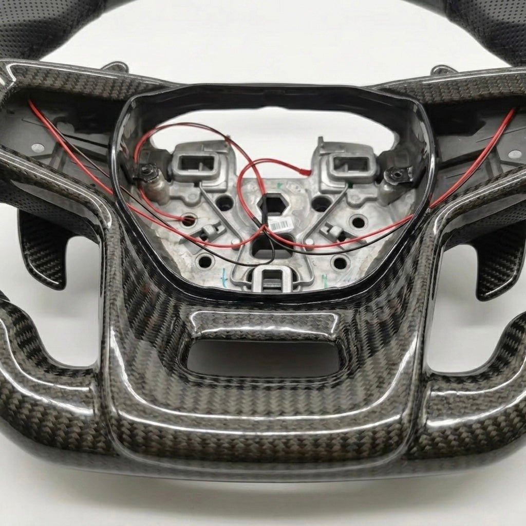 2021+ Ford Bronco - Carbon Fiber With Leather Steering Wheel