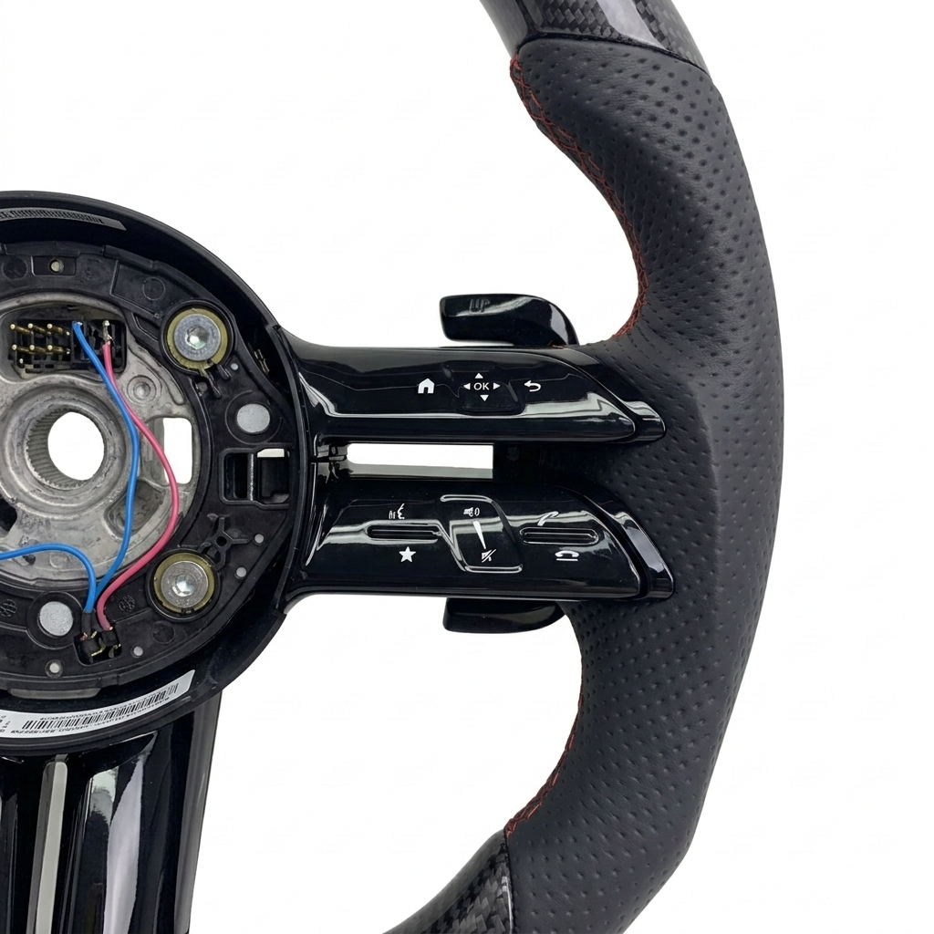 (2024+) Mercedes-Benz - Carbon Fiber Steering Wheel With Leather