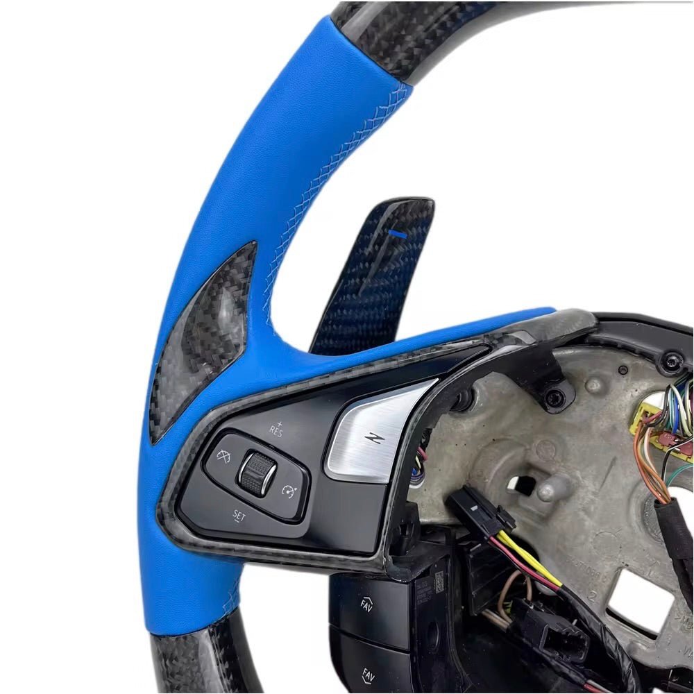 Chevrolet Corvette C8 - Carbon Fiber Steering Wheel With Leather - American Steering