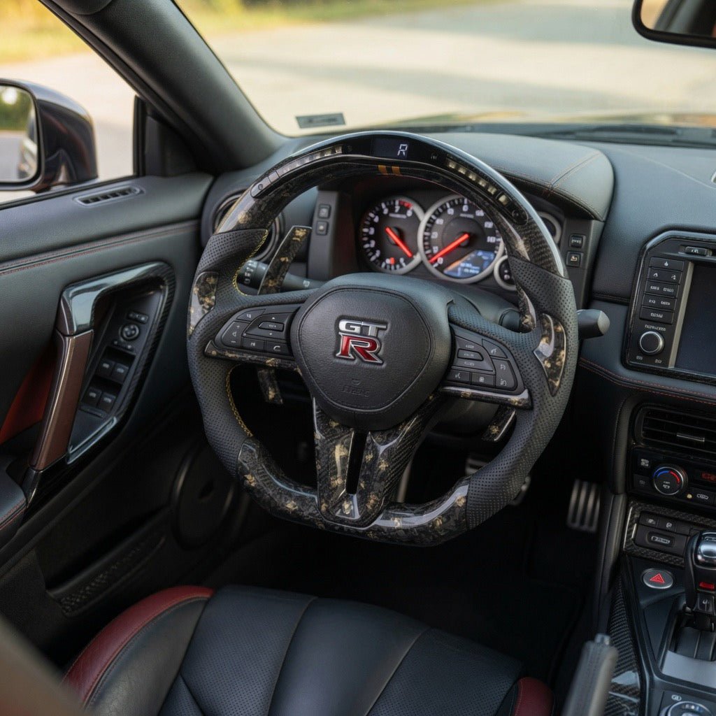 Nissan GTR - Forged Carbon Fiber With Led Display Steering Wheel