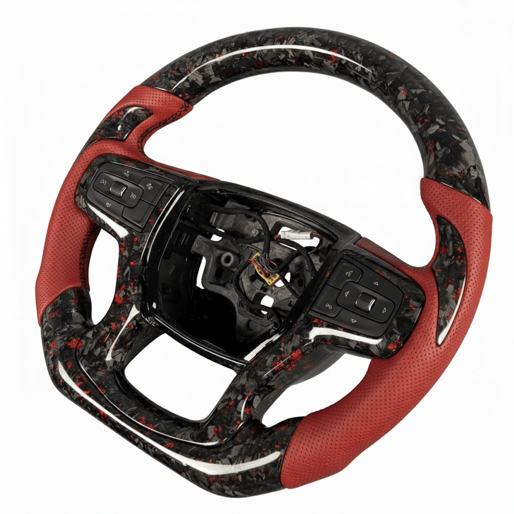 2019+ Chevrolet Silverado/Tahoe - Forged Carbon Fiber Steering Wheel With Leather