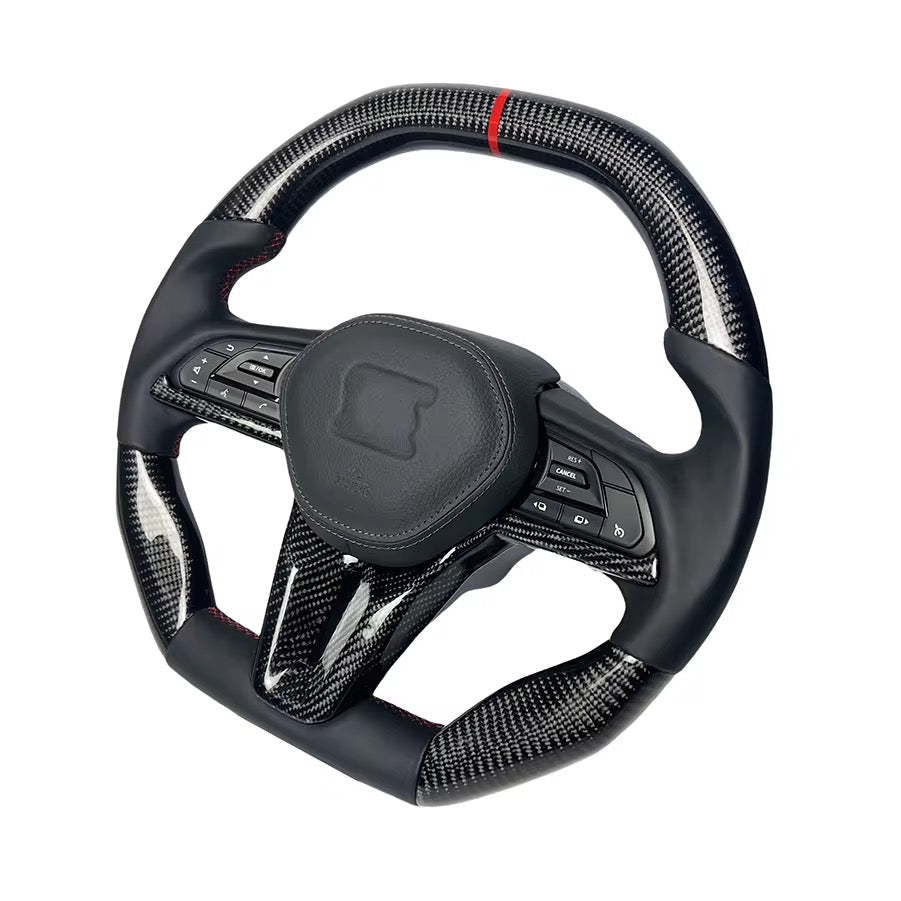 (2017-2021) Nissan GTR - Carbon Fiber Steering Wheel With Leather - American Steering