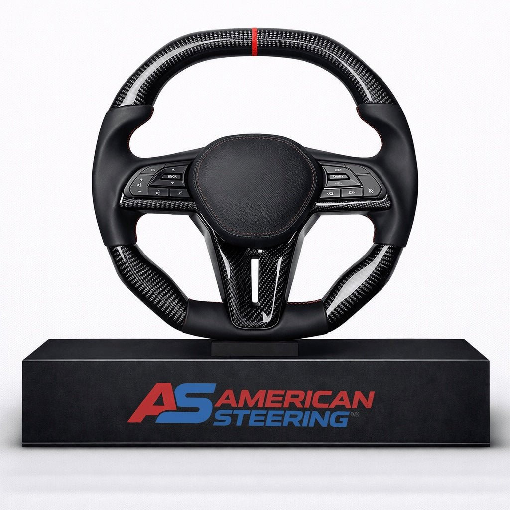 2017+ Nissan GTR - Carbon Fiber With Leather Steering Wheel