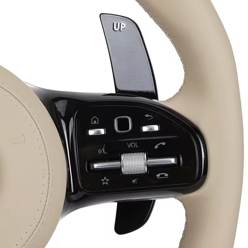 (2017-2021) Mercedes-Benz - Piano Style ABS Steering Wheel With Leather - American Steering