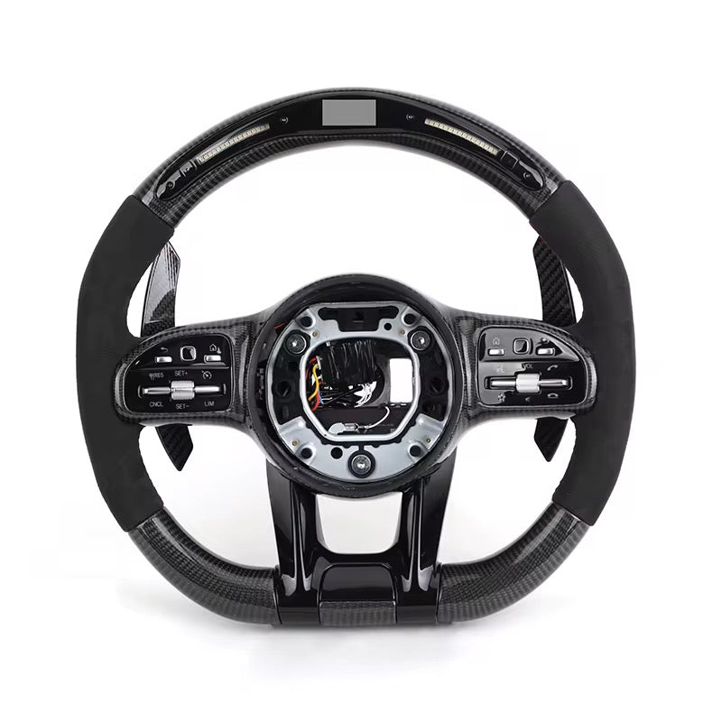 Mercedes-Benz Performance Steering Wheel Carbon Fiber with Alcantara & Paddle Shifters (2019–2024 Models)