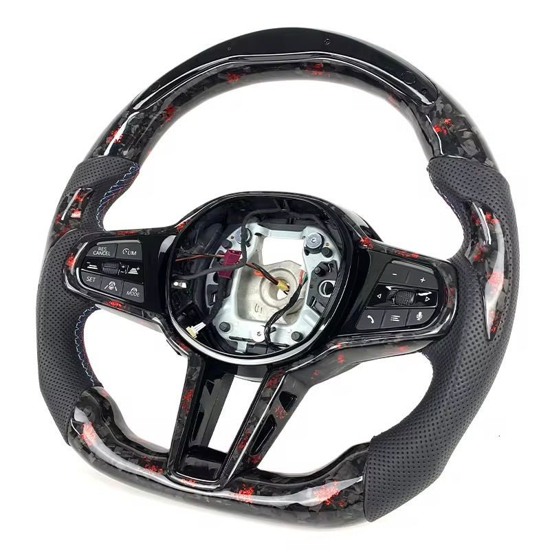 2020+ BMW G8X - Forged Carbon Fiber With Leather Steering Wheel