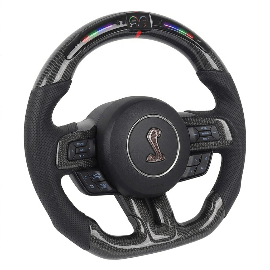Ford Mustang GT500 - Carbon Fiber Steering Wheel With Led Display