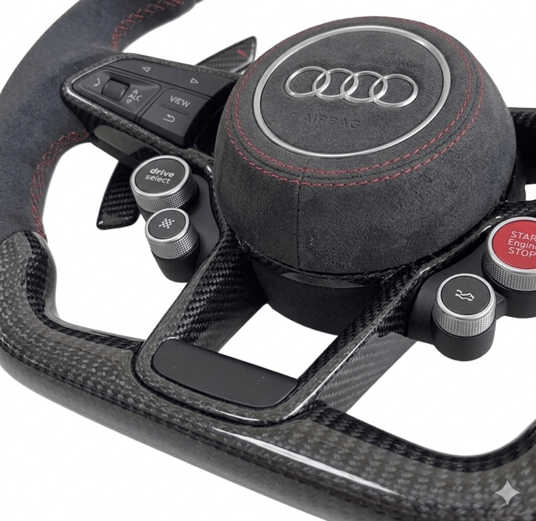 Audi – Carbon Fiber Steering Wheel Upgrade (2017–2025)
