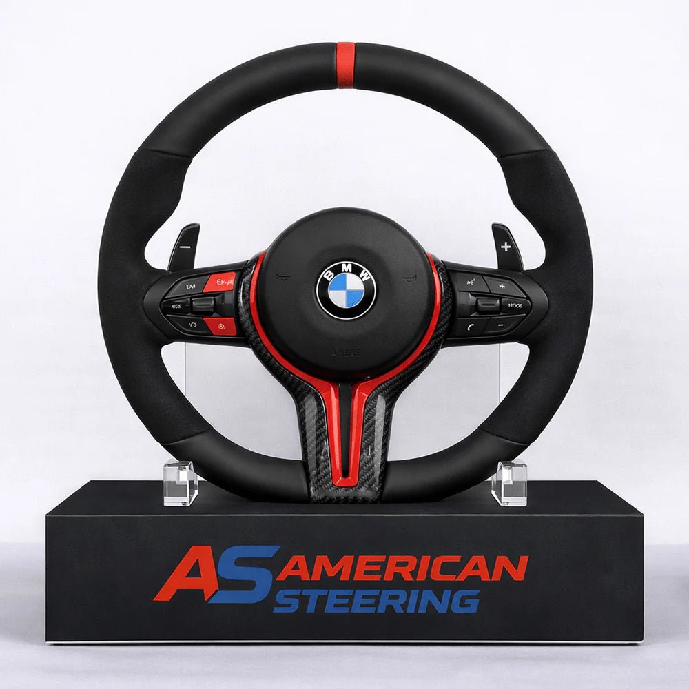 2015-2020 BMW - Carbon Fiber Steering Wheel With Red Accents