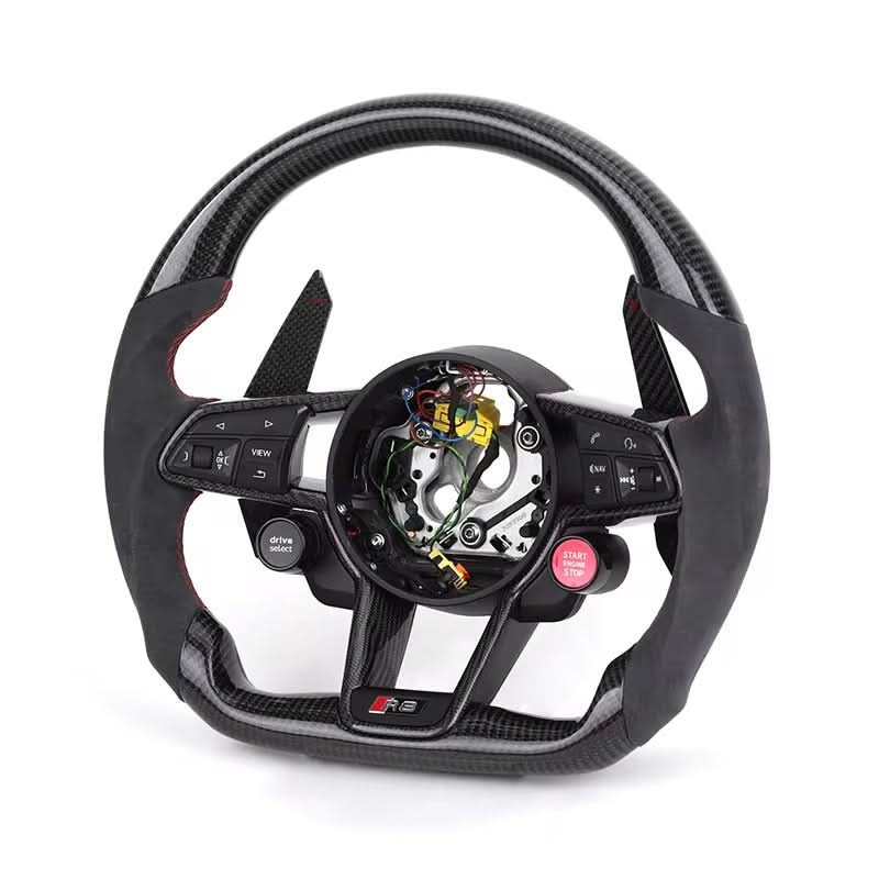Audi – Carbon Fiber Steering Wheel with Paddle Shifters & Alcantara (2017–2025)