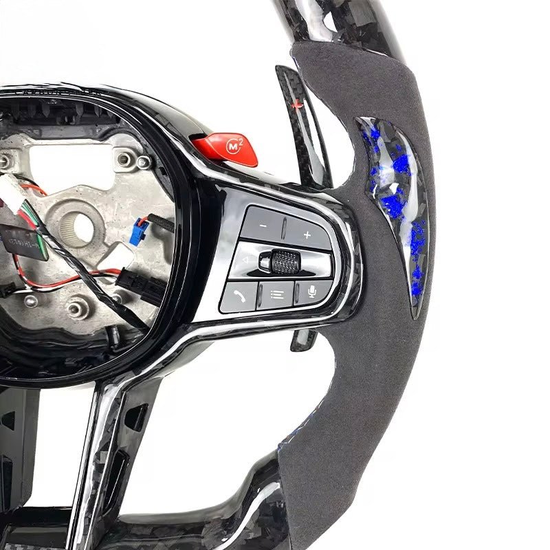 2020+ BMW - LED Display With Alcantara Forged Carbon Fiber Steering Wheel