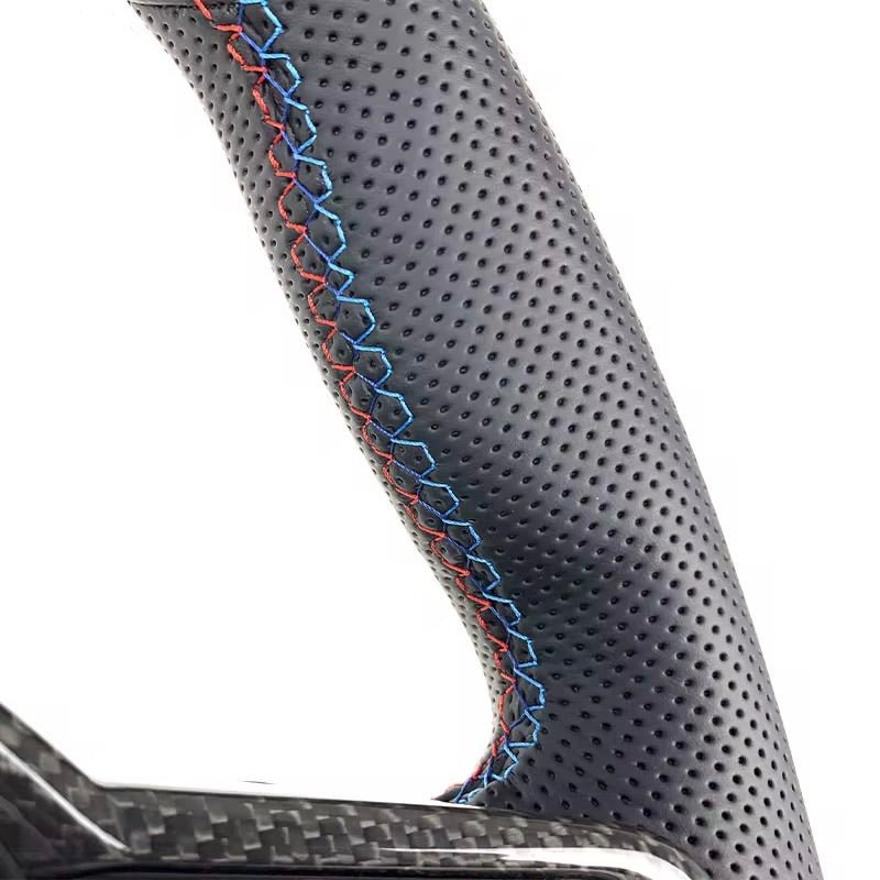 (2020+) BMW M2/M3/M4/M5/M8 - Carbon Fiber Steering Wheel With Leather - American Steering