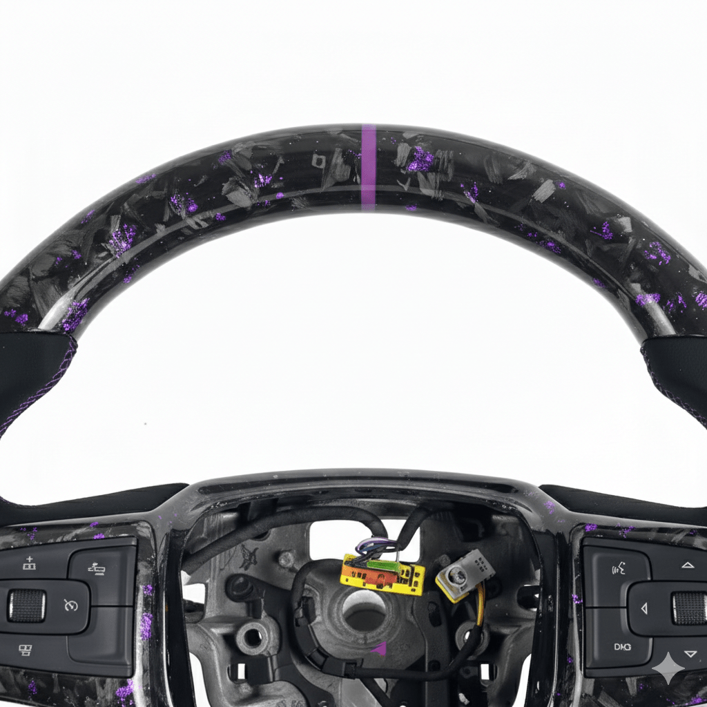 2019+ Chevrolet Silverado/Tahoe - Forged Carbon Fiber Steering Wheel With Alcantara