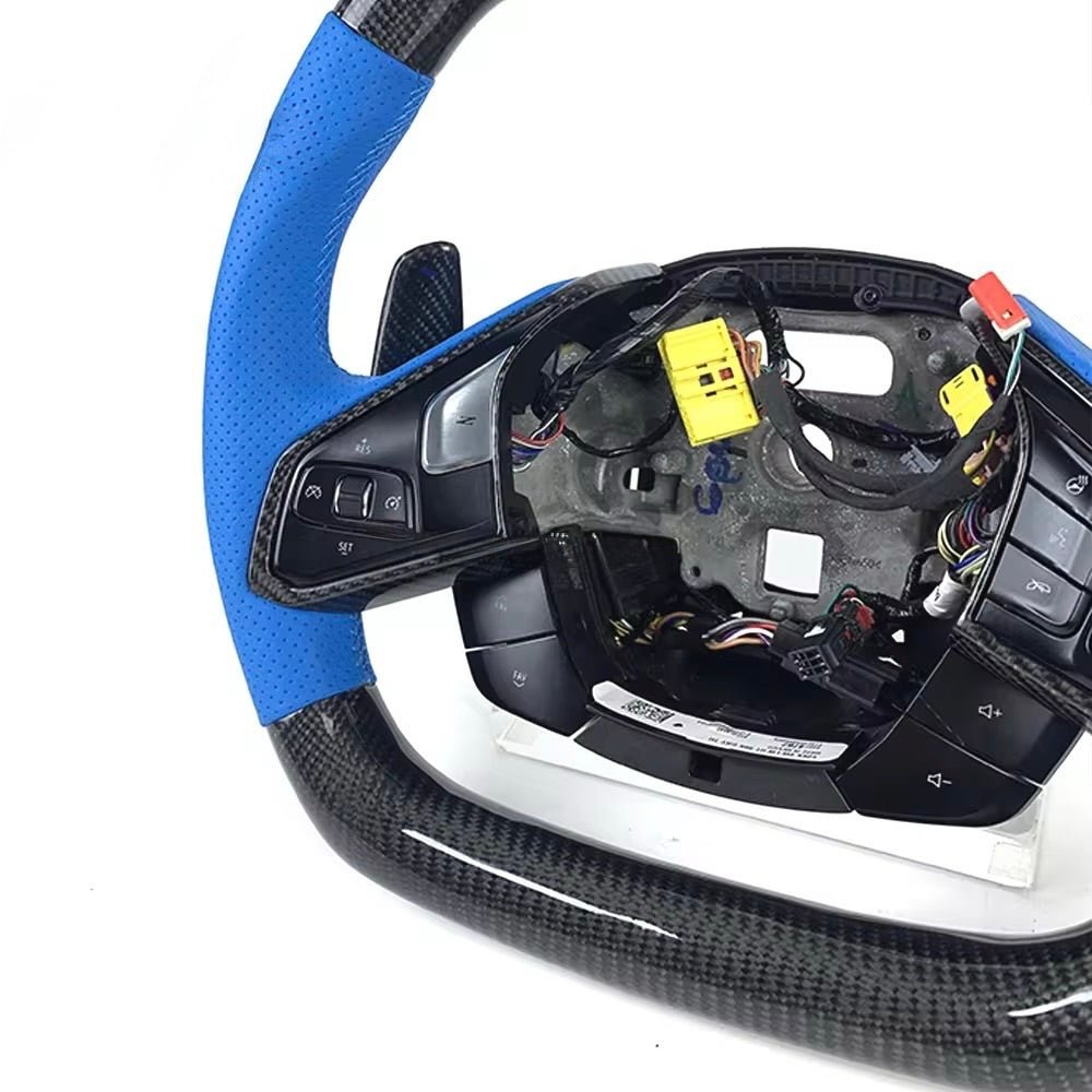 Chevrolet Corvette C8 / Z06 - Carbon Fiber Steering Wheel With Leather - American Steering