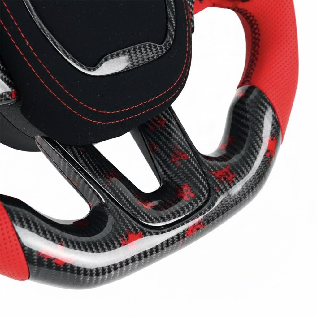 2015-2023 Dodge Durango/Charger/Challenger - Forged Carbon Fiber Steering Wheel With Alcantara - American Steering