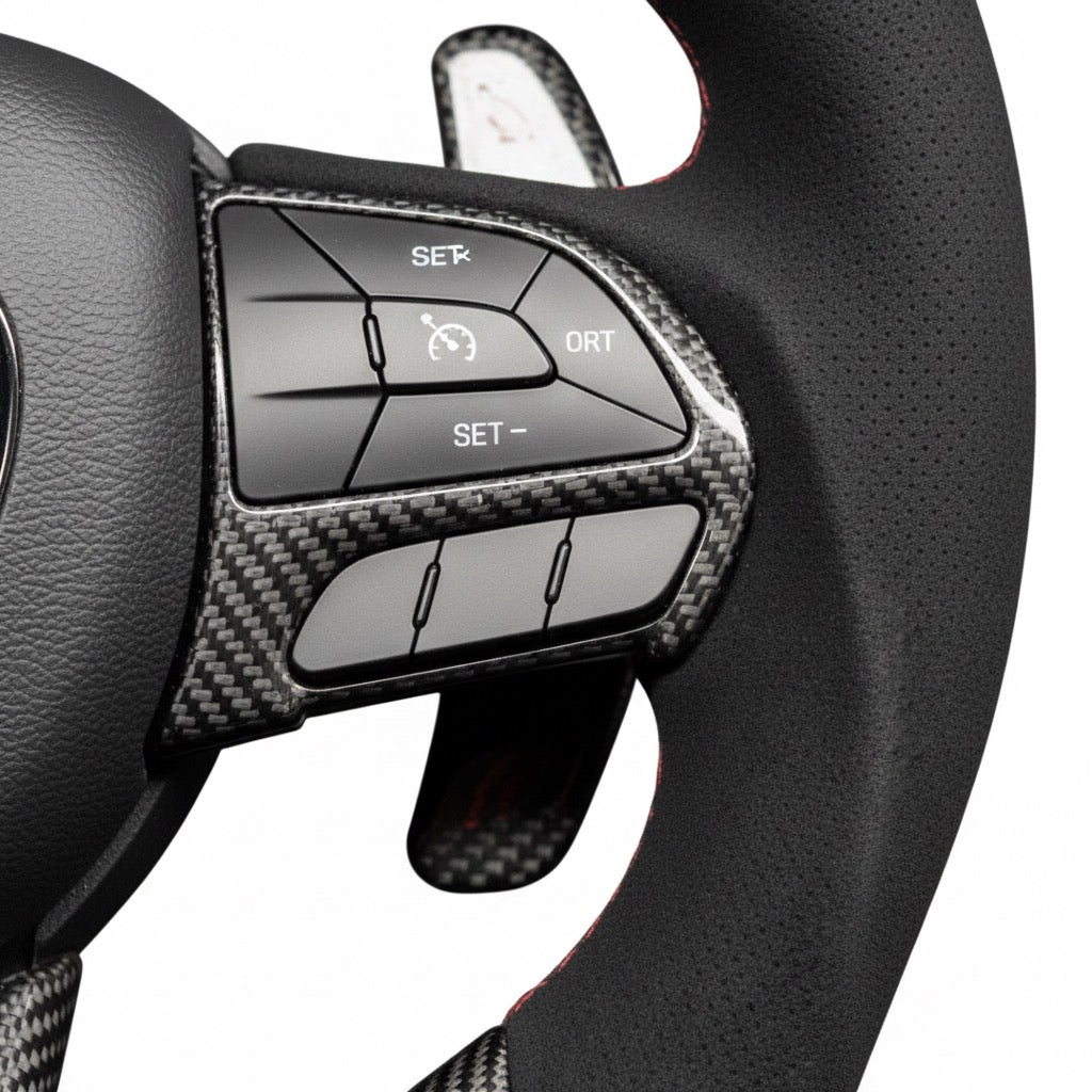 (2015-2023) Jeep Grand Cherokee/SRT/HELLCAT - Carbon Fiber Steering Wheel With Alcantara - American Steering