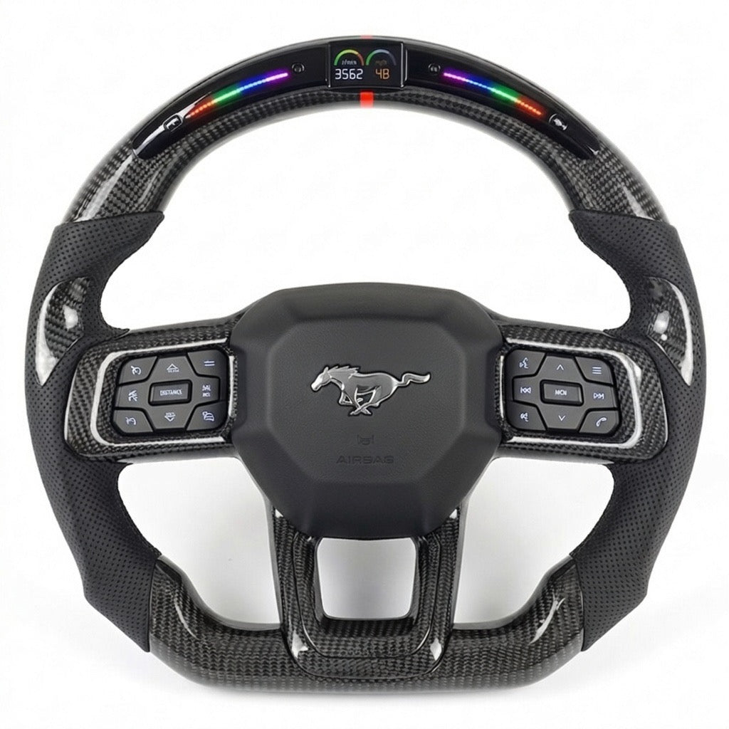 2024+ Ford Mustang - Carbon Fiber Steering Wheel With Led Display