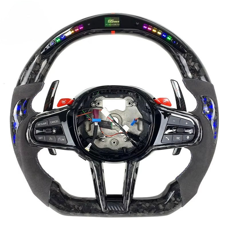 2020+ BMW LED Screen Alcantara Forged Carbon Fiber Steering Wheel for G Chassis – G20 G80 G82 G83 M3 M4 M2