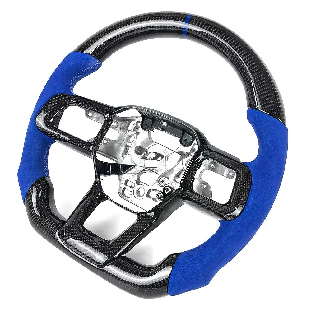 2024+ Ford Mustang - Carbon Fiber Steering Wheel With Alcantara - American Steering