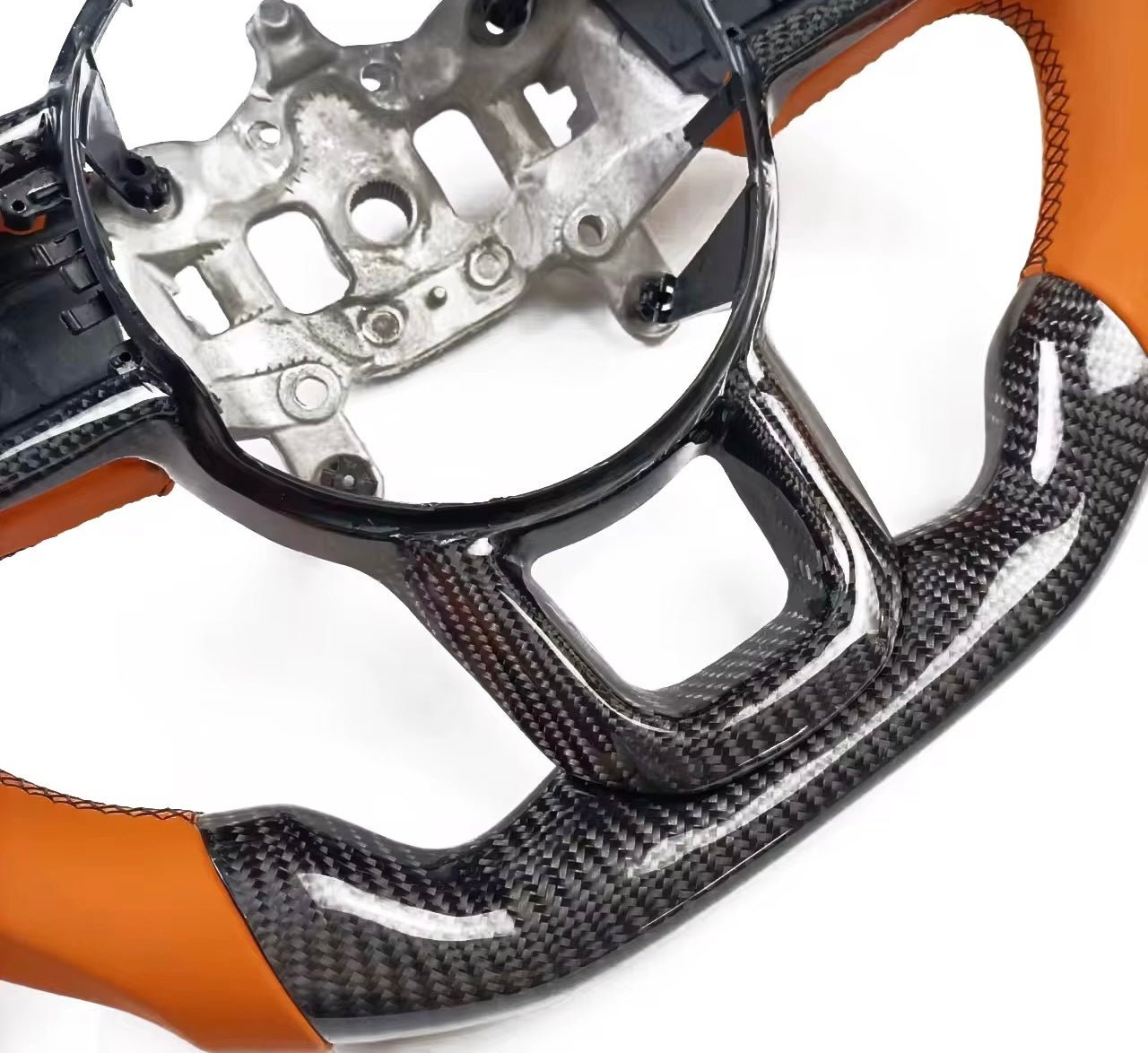 2018+ Jeep Wrangler/Gladiator - Carbon Fiber Steering Wheel With Leather - American Steering