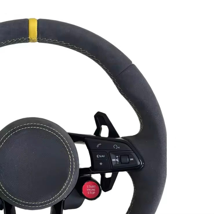 2017+ Audi S3/S4/S5/S7/RS3/RS4/RS5/RS6/RS7 - Full Alcantara Steering Wheel - American Steering