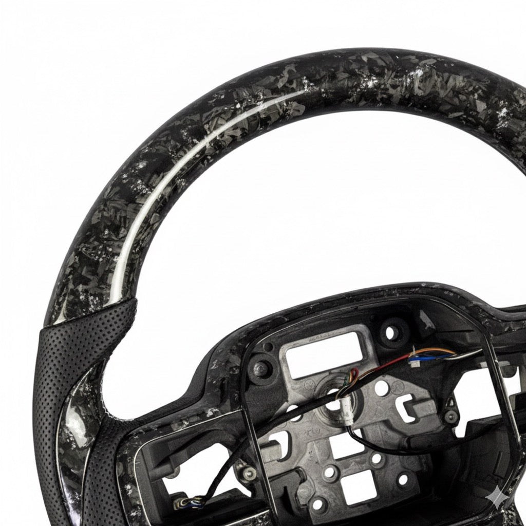 (2021-2024) Ford Raptor F150 – Forged Carbon Fiber With Leather Steering Wheel - American Steering