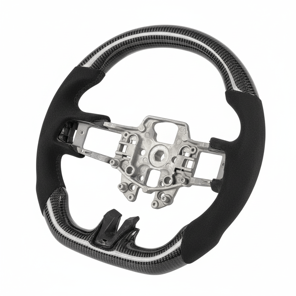 (2015-2017) Ford Mustang Carbon Fiber Steering Wheel With Alcantara
