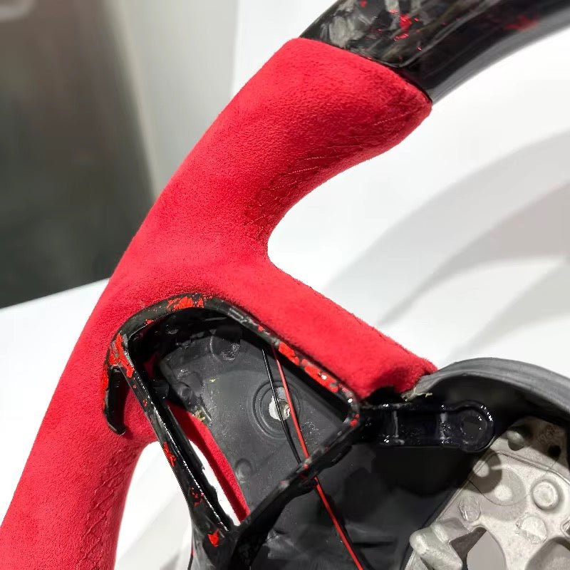 Dodge - Forged Carbon Fiber Steering Wheel With Red Leather & Led Display