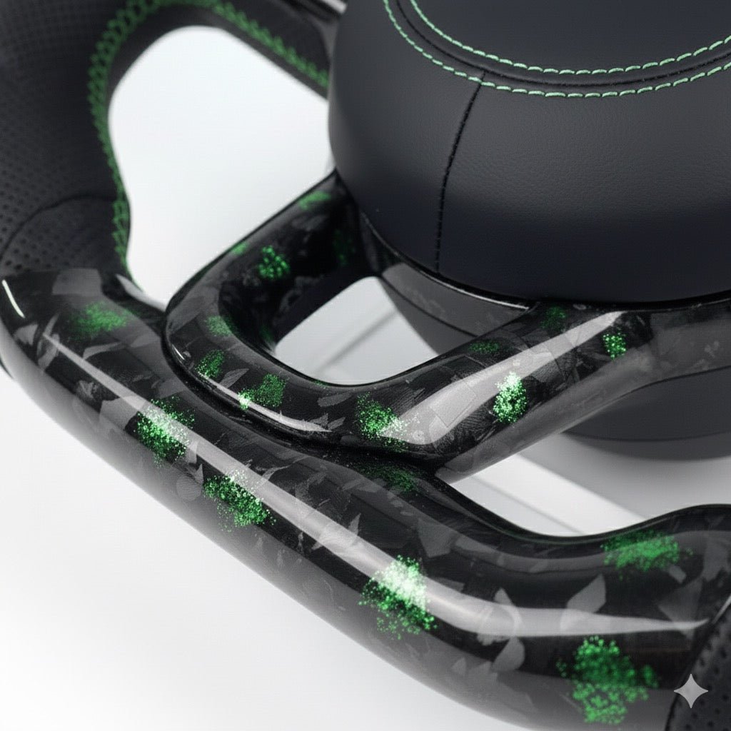 2018+ Jeep Wrangler/Gladiator - Forged Carbon Fiber With Leather Steering Wheel - American Steering