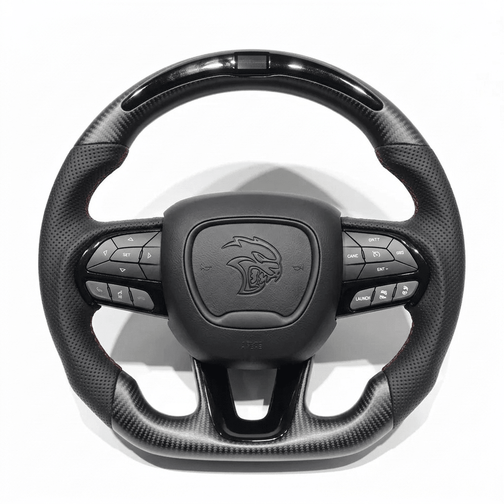 Dodge - Matte Carbon Fiber With Led Display Steering Wheel