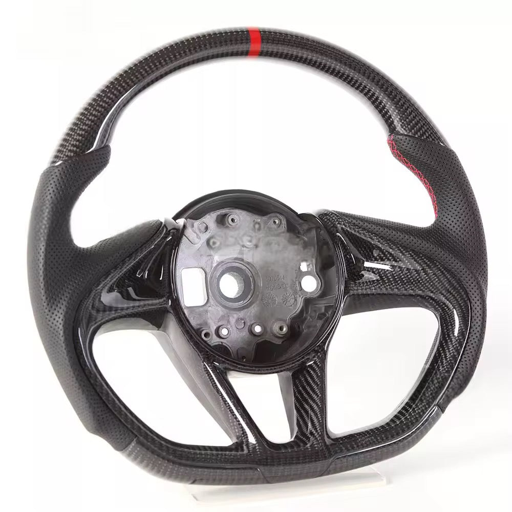 McLaren 720S/570LT/600LT - Carbon Fiber With Leather Steering Wheel - American Steering