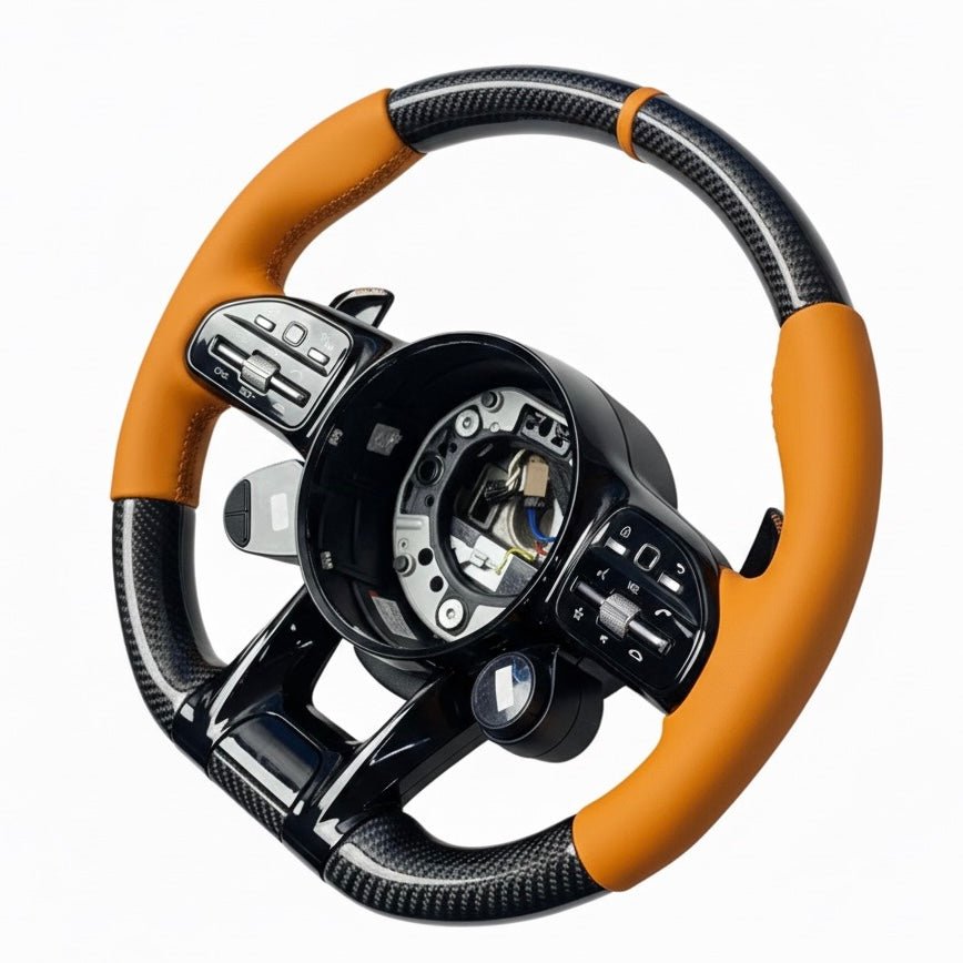 (2017-2024) Mercedes-Benz - Carbon Fiber Steering Wheel With Leather - American Steering