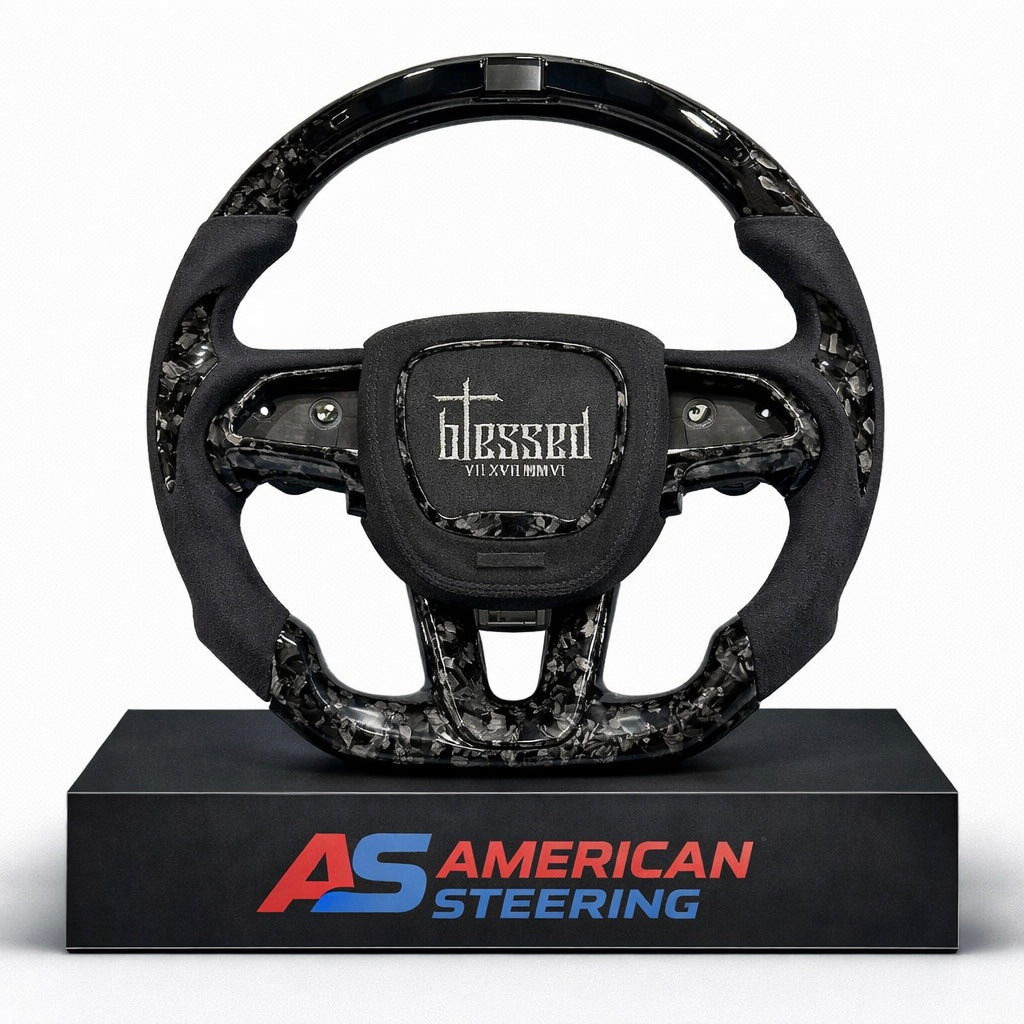 Dodge - Custom Forged Carbon Fiber With Led Display Steering Wheel