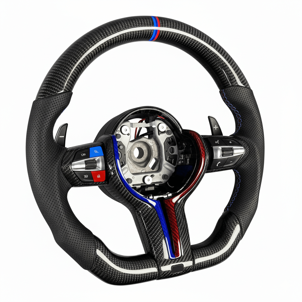 BMW - M Performance Style Carbon Fiber With Led Display Steering Wheel