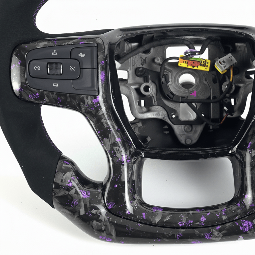 2019+ Chevrolet Silverado/Tahoe - Forged Carbon Fiber Steering Wheel With Alcantara