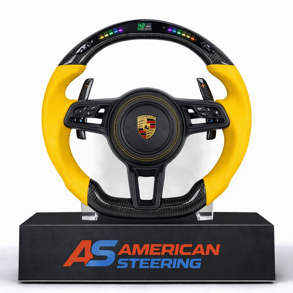 2018+ Porsche - Custom Carbon Fiber Steering Wheel With Led Display