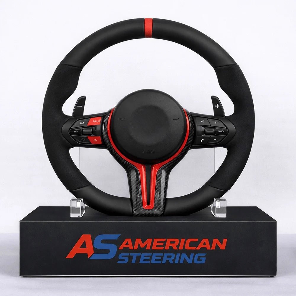 2015-2020 BMW - Carbon Fiber Steering Wheel With Red Accents