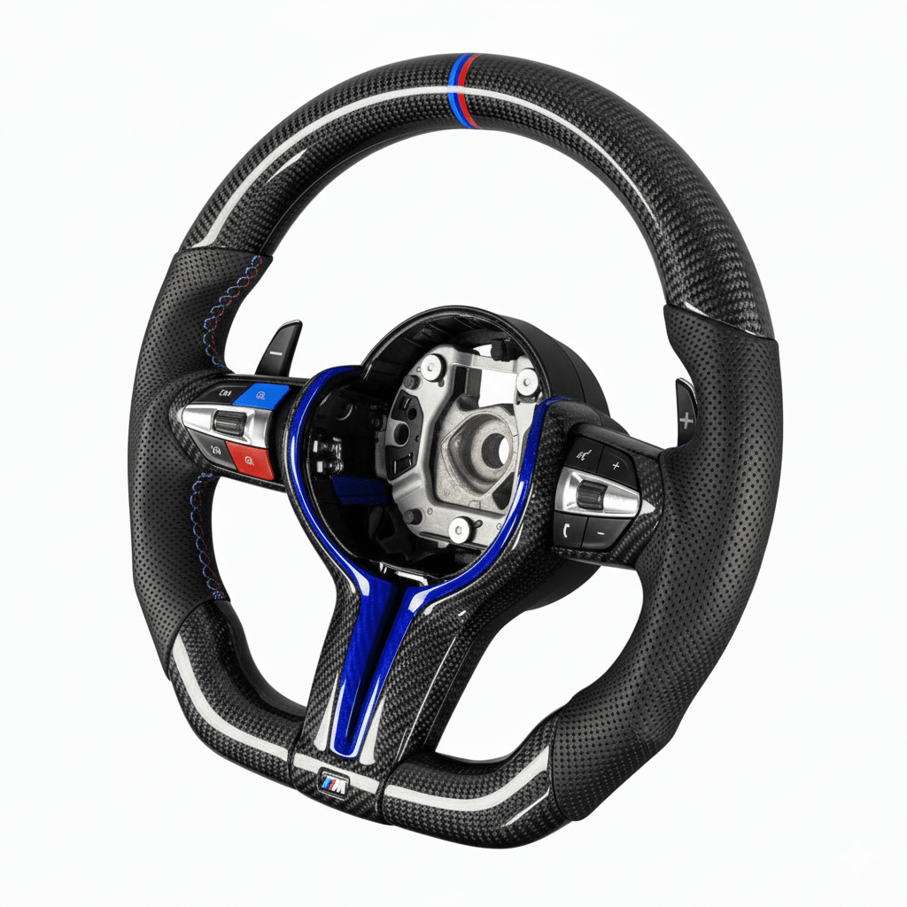 BMW - M Performance Style Carbon Fiber With Led Display Steering Wheel