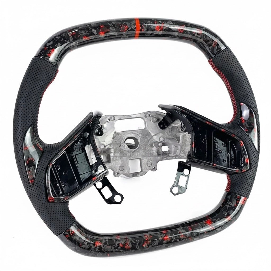 Chevrolet Corvette C8 / Z06 - Carbon Fiber Steering Wheel With Leather - American Steering