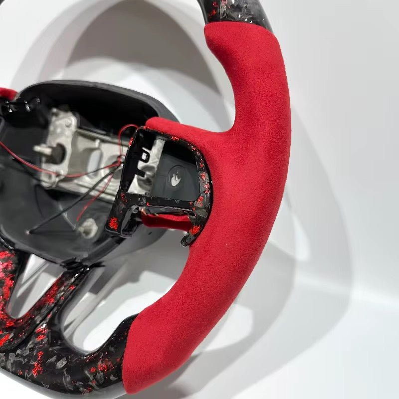 Dodge - Forged Carbon Fiber Steering Wheel With Red Leather & Led Display