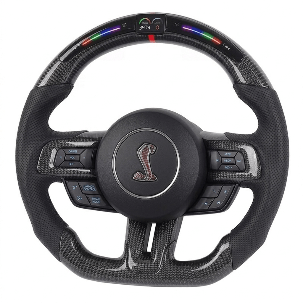 Ford Mustang GT500 - Carbon Fiber Steering Wheel With Led Display