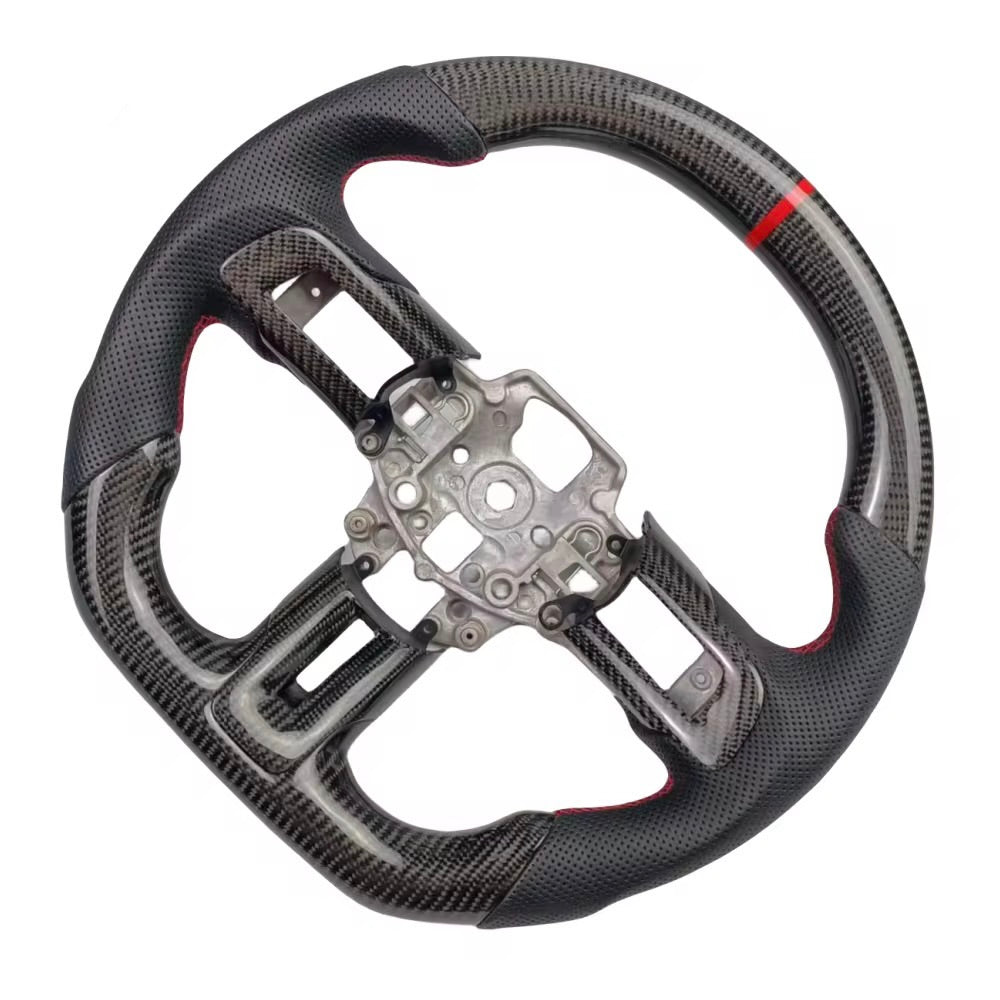 Ford Mustang (2018–2023) Carbon Fiber Steering Wheel with Leather